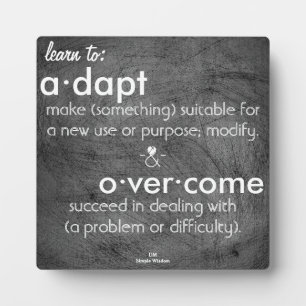 Placa Expositora Aprende a:adaptarse y superar