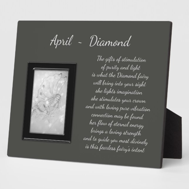 Placa Expositora April Birthstone Diamond (Lado)