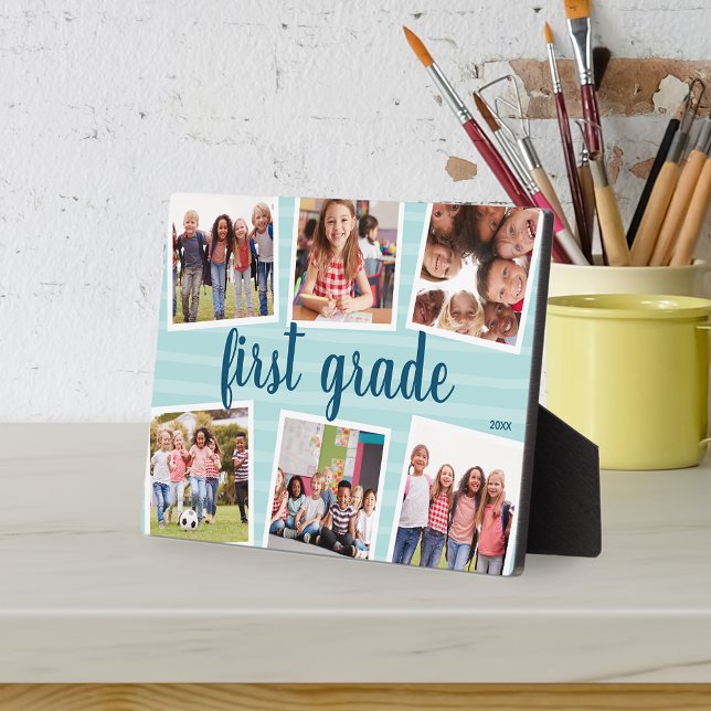 Placa Expositora Aqua Collage de fotos Niños Año Escolar Keepsake (Subido por el creador)