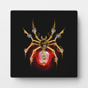 Placa Expositora Araña de vapor sobre negro