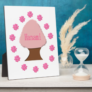 Placa Expositora Árbol de cerezas japonés Hanami