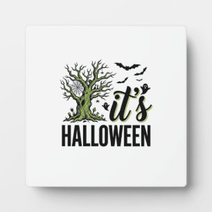 Placa Expositora Árbol de Halloween Es Halloween Vintage Espeluznan