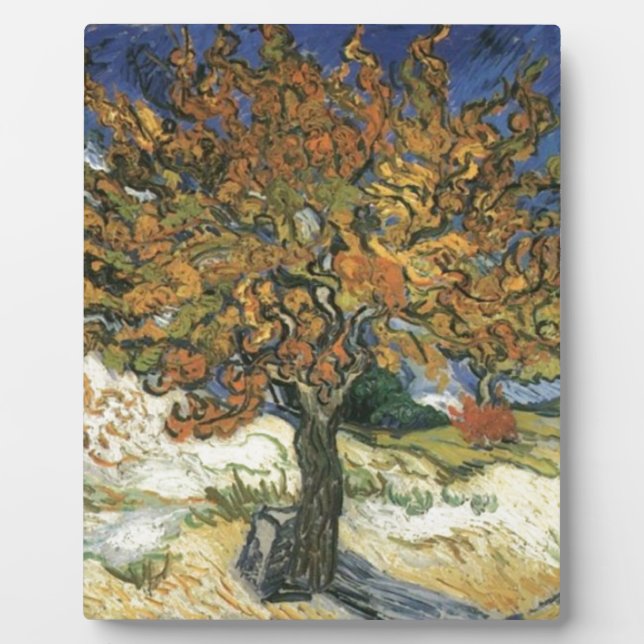 Placa Expositora Árbol de moras por van Gogh (Frente)