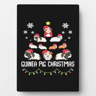 Placa Expositora Árbol de Navidad de Cerdo de Guinea | Gracioso gui