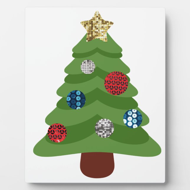Placa Expositora árbol de navidad de emoji (Frente)
