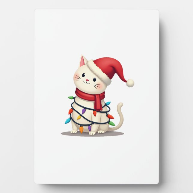 Placa Expositora Árbol de Navidad de gato Navidad (2) (Frente)