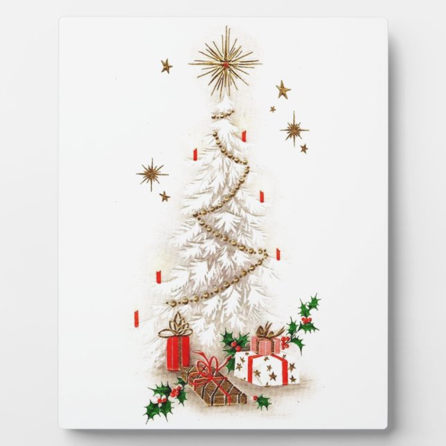 Placa Expositora Árbol de navidad hermoso de la MOD de los mediados (Frente)