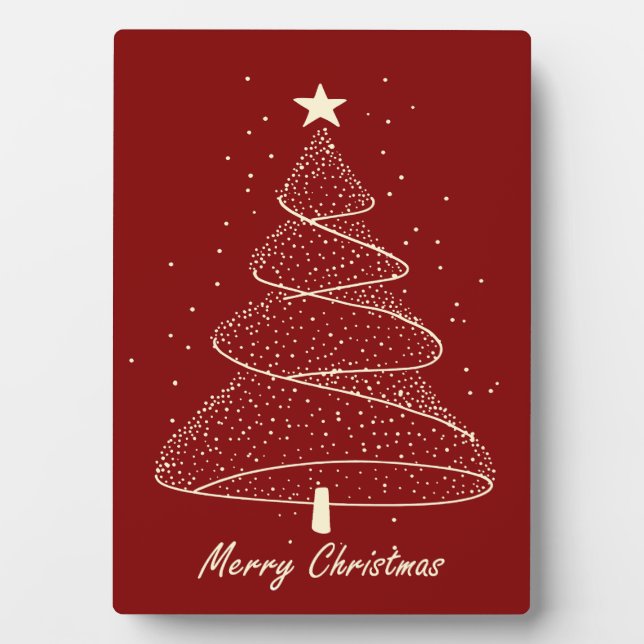 Placa Expositora Árbol Minimalista moderno de Navidad (Frente)