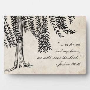 Placa Expositora Árbol salvaje de llanto negro vintage