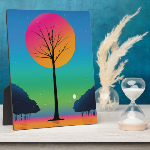 Placa Expositora Árbol vivo bajo un cielo cocoiris