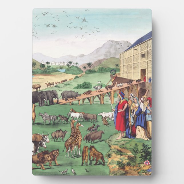 Placa Expositora Arca de Noé con animales (Frente)