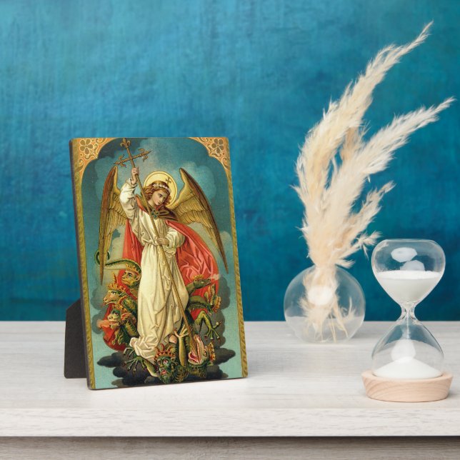 Placa Expositora Archangel Michael Tabletop Plaque (Lado)