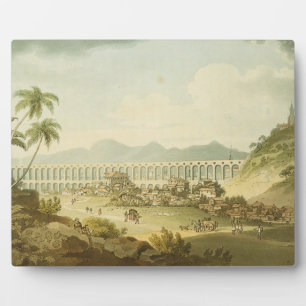 Placa Expositora Arcos de Carioco, o Gran Acueducto en Río de Jane
