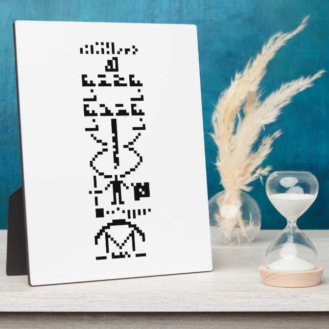 Placa Expositora Arecibo Binary Message 1974 (Lado)