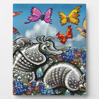 Placa Expositora Armadillos Bluebonnets Mariposas Flores silvestres