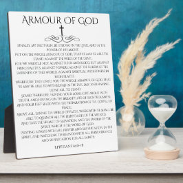 Placa Expositora Armadura de Dios Efesios 6 10 Decorativo