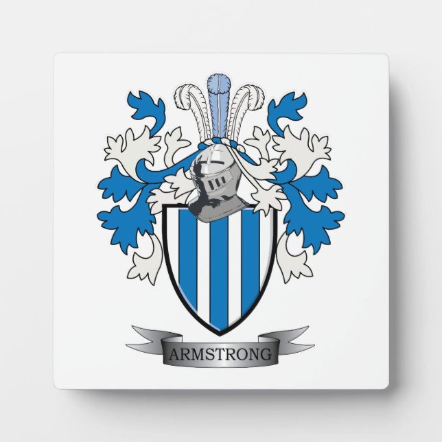 Placa Expositora Armstrong Family Crest Coat of Arms (Frente)