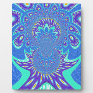 Placa Expositora Arte azul moderno