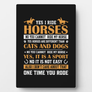 Placa Expositora Arte de caballos Sí Yo Viajo Caballos