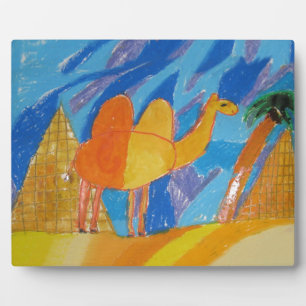 Placa Expositora Arte de camello por niños