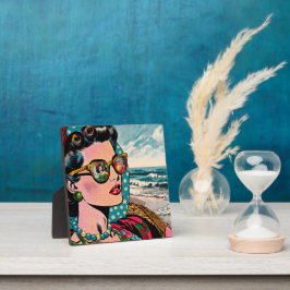 Placa Expositora Arte de estilo cómico | Mujer viendo bailarín de h