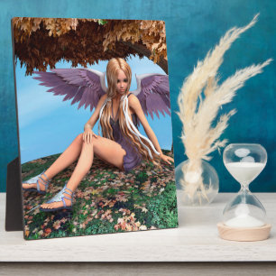 Placa Expositora Arte de fantasía otoñal ángel de bosque