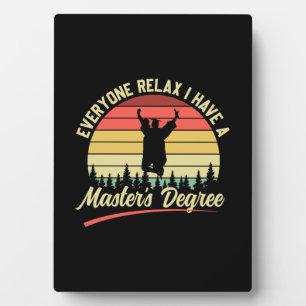 Placa Expositora Arte de graduación Tengo Un Master