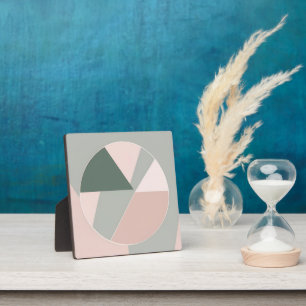 Placa Expositora Arte de IA de círculo abstracto geométrico minimal