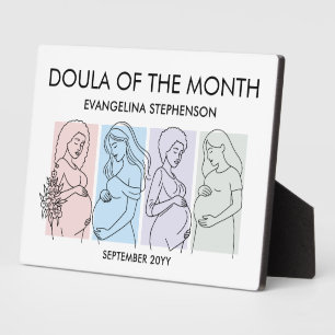 Placa Expositora Arte de Línea Pastel DOULA DEL MES