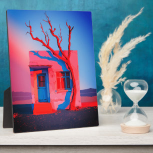 Placa Expositora Arte de pared de casa del desierto surrealista – M