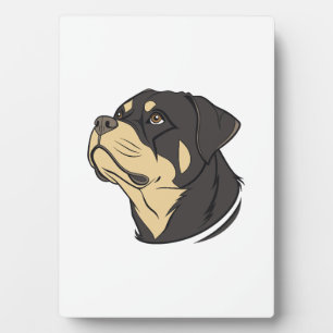 Placa Expositora Arte de perro Rottweiler