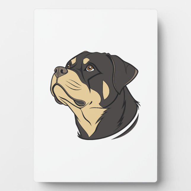 Placa Expositora Arte de perro Rottweiler (Frente)