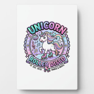 Placa Expositora Arte de Unicorn Roller Disco POD Listo para Market