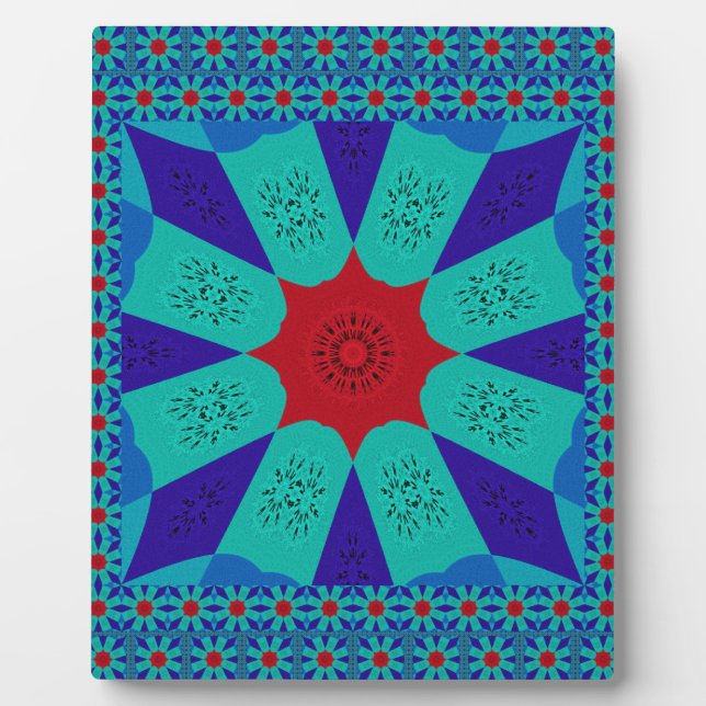 Placa Expositora Arte Egipcio Antiguo: Una Mandala Vibrante. (Frente)