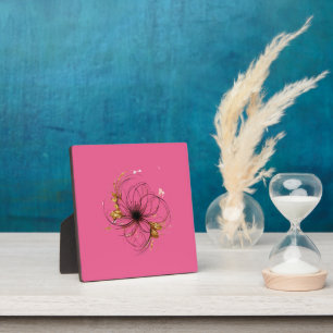Placa Expositora Arte floral elegante en acuarela