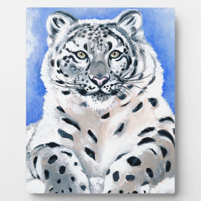 Placa Expositora Arte Leopardo de la nieve (Frente)