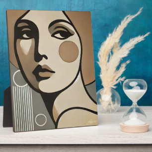 Placa Expositora Arte Moderno de Mitad de Siglo La Mirada Modo de M