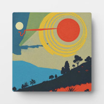 Arte paisajístico abstracto colorido