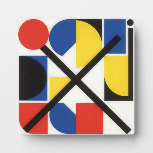 Placa Expositora Arte Suprematista Bauhaus Geométrico Audaz