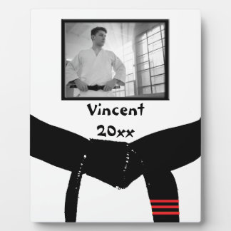 Placa Expositora Artes Marciales Cinturón Negro Tercer Grado con Fr