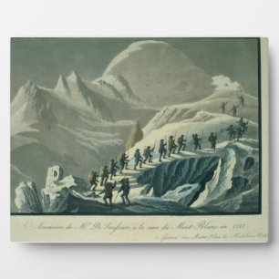 Placa Expositora Ascenso del Sr. De Saussure a la Cumbre del Mont B