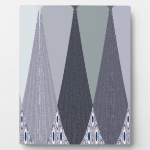 Placa Expositora Ash Gray Chevron Dots Art Print