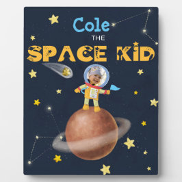 Placa Expositora 👨 ‍ astronauta adorable tema espacial Personaliza