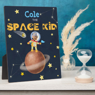 Placa Expositora 👨 ‍ astronauta adorable tema espacial Personaliza
