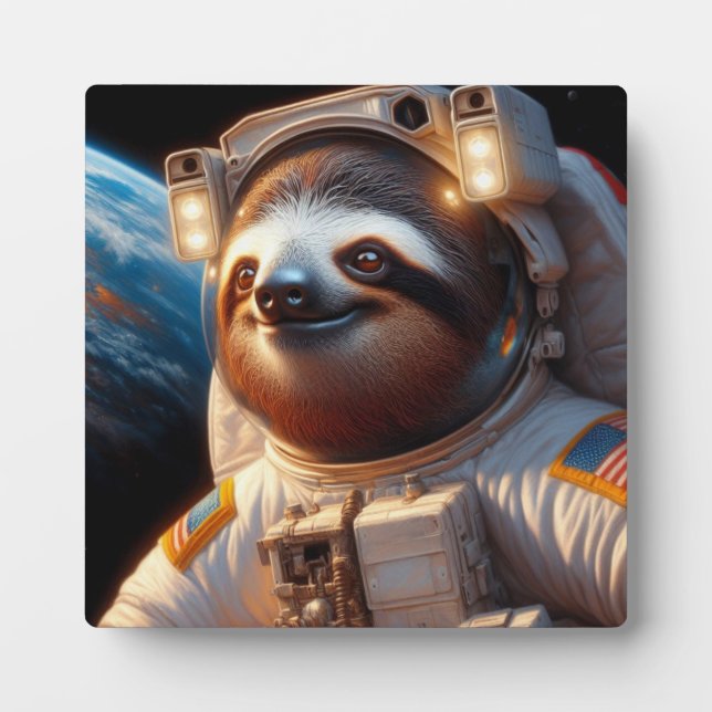 Placa Expositora Astronauta de Sloth (Frente)