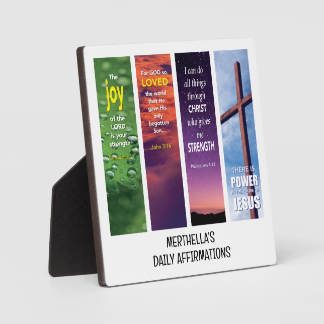 Placa Expositora ASUNTOS BIBLIOTECAS cristianos personalizados (Anverso)