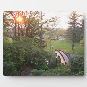 Placa Expositora Atardecer del Puente Arcoíris en Grove City Colleg
