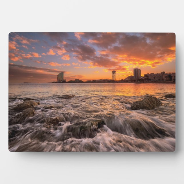 Placa Expositora Atardecer En Barcelona (Frente)