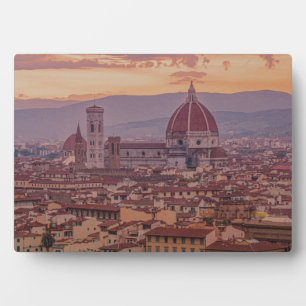 Placa Expositora Atardecer sobre Florencia, Italia
