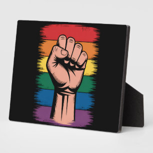 Placa Expositora Aumentó el orgullo del arcoiris por los derechos d